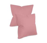 npluseins juego de 2 fundas de almohada de diseño discreto y color sólido 1154.1498, aproximadamente 40 x 40 cm, rosa pálido