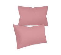 npluseins - Juego de 2 fundas de almohada de diseño discreto y color sólido, aproximadamente 40 x 60 cm, rosa pálido