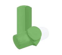 npluseins Juego de 2 fundas de almohada de diseño discreto y color sólido Verde Aprox. 40 x 15 cm