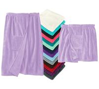 npluseins KIT 777.991 - Falda escocesa para sauna (cierre de velcro, para hombre y mujer), color lila