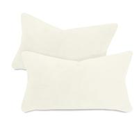 npluseins Pack de 2 fundas de cojín de forro polar coral (2 unidades) 1257.1667, aprox. 30 x 50 cm, color blanco