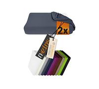 npluseins Pack de 2 fundas elásticas para cojín cervical cojín de salud 959.1234, M, 35-40x55-60 cm, antracita