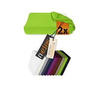 npluseins Pack de 2 fundas elásticas para cojines cervicales cojines de salud 959.1234, M, 35-40x55-60 cm, verde manzana