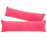 npluseins Paquete de 2 fundas de almohada de felpa Coral (2 piezas) 1257.1667, aproximadamente 40 x 145 cm, color: rosa