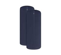 npluseins Paquete doble de funda de almohada de jersey para almohada de cuello - Funda de almohada unicolor 1389.1908, aprox. 40 x 15 cm, Azul marino