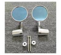 NPNGLCKCVF Espejos Laterales para Moto para Vespa para Sprint para Primavera GTS 300 125 250 Motocicleta CNC Redondo Extremo De Manillar Espejos Retrovisores Espejos para Motocicleta(Plata 1)