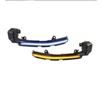NPPIZPTHB Intermitente dinámico espejo Compatible con Jaguar XE, XF, XJ, XK | LED Dynamic Indicator Rearview Side Light Compatible con Jaguar F-TYPE, XKR, I-PACE, X250, X260(Dynamic Amber-Blue)