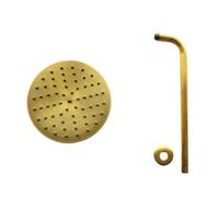 NPQRKJYH Cabezal de ducha de lluvia redondo de 8 pulgadas y 20 x 20 cm, cabezal de ducha de cobre, cabezal de ducha de baño de latón antiguo(Shower head with arm)