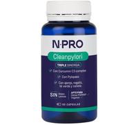 NPRO CleanPylori - 60 cápsulas con Curcumin C3 Complex, Regaliz, Té Verde y Pylopass™ - Apoyo Natural frente a Helicobacter pylori, gastritis y disbiosis gástrica - Antiinflamatorio y antioxidante