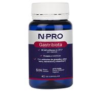NPRO Gastribiota - 30 cápsulas con Probióticos (9 cepas), Extracto de Granada, Aloe Vera, Resveratrol y Vitamina C - Apoyo para Disbiosis Gástrica y Helicobacter pylori