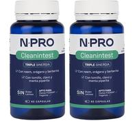 NPro SALUD INTESTINAL Cleanintest 60 Cápsulas - Neem, Berberina, Orégano, Tomillo y Clavo - Suplemento Antimicrobiano Natural para Limpieza Intestinal (Paquete de 2)