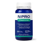 NPro SALUD INTESTINAL Cleanviral 60 Cápsulas - Reishi, Astrágalo, Quercetina, EGCG, Lactoferrina, Vitaminas y Minerales - Suplemento para Salud Digestiva y Apoyo Inmunitario