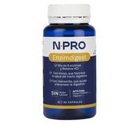NPro SALUD INTESTINAL Enzimdigest 60 Cápsulas - Suplemento con 8 Enzimas - Digezyme®, Betaína HCI, Hinojo y Manzanilla - Favorece Digestión y Absorción de Nutrientes