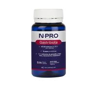 NPro SALUD INTESTINAL Gastribiota 30 Cápsulas - Suplemento con 9 Cepas Probióticas, Granada, Aloe Vera y Resveratrol - Apoyo frente a H. pylori y Equilibrio de Microbiota Gástrica