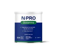 NPro SALUD INTESTINAL Glutamina Kyowa® Quality 300g - L-Glutamina en Polvo Sabor Neutro con Vitamina C - Regenera Epitelio y Mucosas Intestinales - Apoyo frente a Hiperpermeabilidad y Defensas
