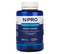 NPro SALUD INTESTINAL Magnesio Sucrotec 120 Cápsulas - Suplemento SideMag® Sucrosomial 304mg + Vitaminas B Completo y Aminoácidos - Alta Absorción para Apoyo Estreñimiento y Estrés