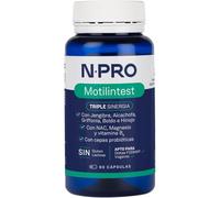 NPro SALUD INTESTINAL Motilintest 60 Cápsulas - Suplemento Digestivo con Jengibre, Boldo, Hinojo, Alcachofa, Griffonia - Probióticos, Magnesio, Vitamina B6, Carnitina - Apoya la Digestión Nocturna
