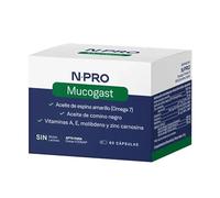 NPro SALUD INTESTINAL Mucogast 60 Perlas - Suplemento con Aceite de Espino Amarillo Omega 7, Comino Negro, Zinc y Carnosina - Protección y Cuidado de la Mucosa Gástrica