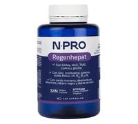 NPro SALUD INTESTINAL Regenhepat 120 Cápsulas - Suplemento con Betaína TMG, NAC, SAMe, Cardo Mariano y Alcachofa - Regenera y Desintoxica el Hígado