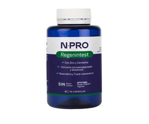 NPro SALUD INTESTINAL Regenintest 90 Cápsulas | L-Glutamina Kyowa®, Carnosina, Cúrcuma, Trans-Resveratrol, Quercetina y Zinc