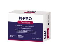 NPro SALUD INTESTINAL Softbiota 30 Cápsulas - 7 Cepas Probióticas 3.000 Millones UFC + HMO, Lactoferrina y Vitamina D3 - Apoyo Suave a la Microbiota - Baja Carga para Máxima Tolerancia