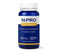 NPro SALUD INTESTINAL Softdigest 60 Cápsulas - 12 Enzimas Digestivas de Baja Carga, Jengibre y Alginato - Soporte para la Digestión Sensible y el Confort Gástrico