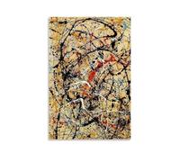 NPSFXC Jackson PollockWall Art - Póster decorativo moderno y minimalista, impermeable, fácil de mantener, para sala de estar, dormitorio, fondo de pared para mejorar el estilo, 60 x 90 cm, estilo sin