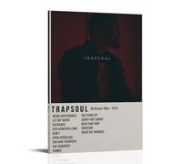 NPSFXC Trapsoul Bryson Tiller Álbum de arte moderno minimalista decorativo impermeable fácil de mantener para sala de estar, dormitorio, fondo de pared para mejorar el estilo, 40 x 60 cm, estilo marco