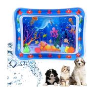 NPSMOPC Cat Splash Play Mat, Sensor Water Playmat, 2024 New Thickened Pet Water Sensory Play Mat for Cats, Water Sensory Playmat with Fish for Pet Play, Cat Play Mat (A)