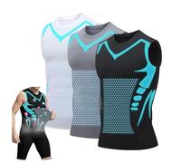 NPSMOPC Maynox Vitaboost Shirt, Maynox Vest, Vitaboost Compression Shirt for Men, 2024 New Ionic Shaping Sleeveless Vest (3pcs,X-Large)
