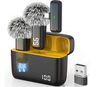 NPTCL Micrófono Lavalier inalámbrico USB para iPhone 16/15 PC, portátil, micrófono de solapa con cancelación de ruido para grabación de video, vlog, TikTok, Instagram (USB y USBC)