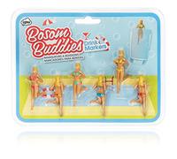 NPW Bosom Buddies Marcadores para Bebidas, Plástico, Multicolor, 6x3x3 cm, 6 Unidades