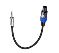 NPXUAMTJ Cable Speakon a 1/4 para altavoces Speakon macho a 6 35 mm 1/4 pulgadas mono macho de repuesto para amplificador cable de altavoz 50 cm