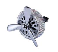 NPXUAMTJ Clip de aromaterapia de aire de cristal para difusor de perfume creativo, ventilación de aire, hélices giratorias, accesorios de coche, regalo de recuerdo