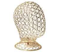 NPXUAMTJ Creative Iron Art - Soporte para pelucas, cabeza de maniquí, soporte hueco para sombreros de hierro adecuado para exhibir pelucas, sombreros y accesorios