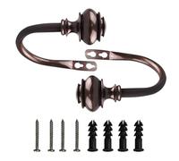 NPXUAMTJ Pack de alzapaños de metal para cortinas ganchos de pared para dormitorio y habitación infantil