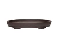 Npy2bZ3hr Platillo para Plantas Bandeja de Goteo for Plantas Paleta elíptica 16,9 Pulgadas(Negro)