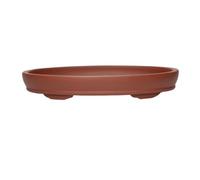 Npy2bZ3hr Platillo para Plantas Bandeja de Goteo for Plantas Paleta elíptica 16,9 Pulgadas(Red)
