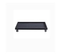 Npy2bZ3hr Platillo para Plantas Paleta Rectangular for Plantas de Interior y Exterior con Ruedas(Negro,Pequeño)