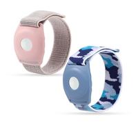 NQEUEPN 2 Piezas de Crucero Princesa Soportes, Pulsera Ajustable para Medallón Princesa con Correa Adhesiva Mágica Correa de Reloj de Nylon para Hombres y Mujeres (Rosa, Azul)