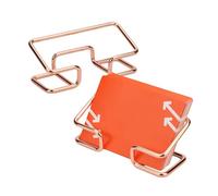 NQEUEPN 2 Piezas Soporte Tarjetas Visita, Oro Rosa Metal Tarjetero Expositor Porta Tarjetas Escritorio para Oficina y Hogar Exposición Encimera de Escritorio Se Adapta a 50 Tarjetas de Visita