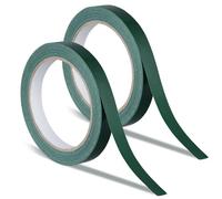 NQEUEPN 2 Rollos 1,27cmx20m Cinta Floral Verde, Cinta Floristería Impermeable para Envolver Tallos Cinta de Arreglo de Plantas para Flores Artificiales y Frescas Ramos Jarrones Coronas Manualidades