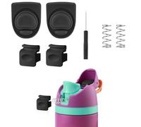 NQEUEPN 2 Tapones y 2 Botones Repuesto para Owala FreeSip 19/24/32/40 oz, Junta Tapón Silicona Sin Bpa Tapa Accesorios Sellado de Interruptor de Boca de Botella, con 2 Resortes, Destornillador