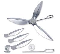 NQEUEPN 22-1/2 Pulgadas Kit de Sistema de Limpieza de un Solo Toque para Weber, 7444 Piezas de Repuesto para Parrilla Engrosadas Resistentes al Calor para Weber Parrilla de carbón