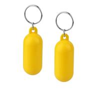 NQEUEPN 2uds Llavero para Barco Flotante, 6,5x2,5cm Amarillo Colgante de Llave Flotante Forma Ovalada Plástico Llavero Flotante para Navegación Surf Remo Pesca Deportes al Aire Libre