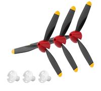NQEUEPN 3 Juegos Hélices 3 Cuchillas, Pieza Reemplazo Compatible con Avión Combate P40 761-13 Controlado por Radio, con Adaptadores