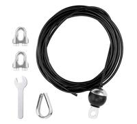NQEUEPN 500cm Cable Polea Fitness, Ajustable Cable de Gimnasio Sistema de Poleas para Gimnasio Resistente Cable de Polea Gym 5mm de Grosor para Accesorios de Máquinas de Polea Gimnasio en Casa