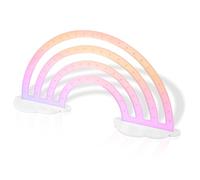 NQEUEPN Arco Iris Iridiscente Organizador de Pendientes, Acrílico 74 Agujeros Soporte para Pendientes de Arcoíris Joyería Soporte de Exhibición Pendientes para Niñas Mujeres Hogar Oficina Viajes