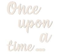 NQEUEPN Once Upon a Time Sign, Madera Había Una Vez Signo Decoración de Pared con Palabras de Madera Placa para Biblioteca Lectura Rincón de la Habitación de Los Niños Estantería Decoración del Hogar