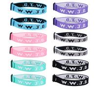 NQEUEPN Paquete de 12 Pulseras WWJD, Pulseras What Would Jesus Do Ajustable Paquete de Pulseras Cristianas Pulseras WWJD para Hombres Mujeres Religiosas Joyas Regalo